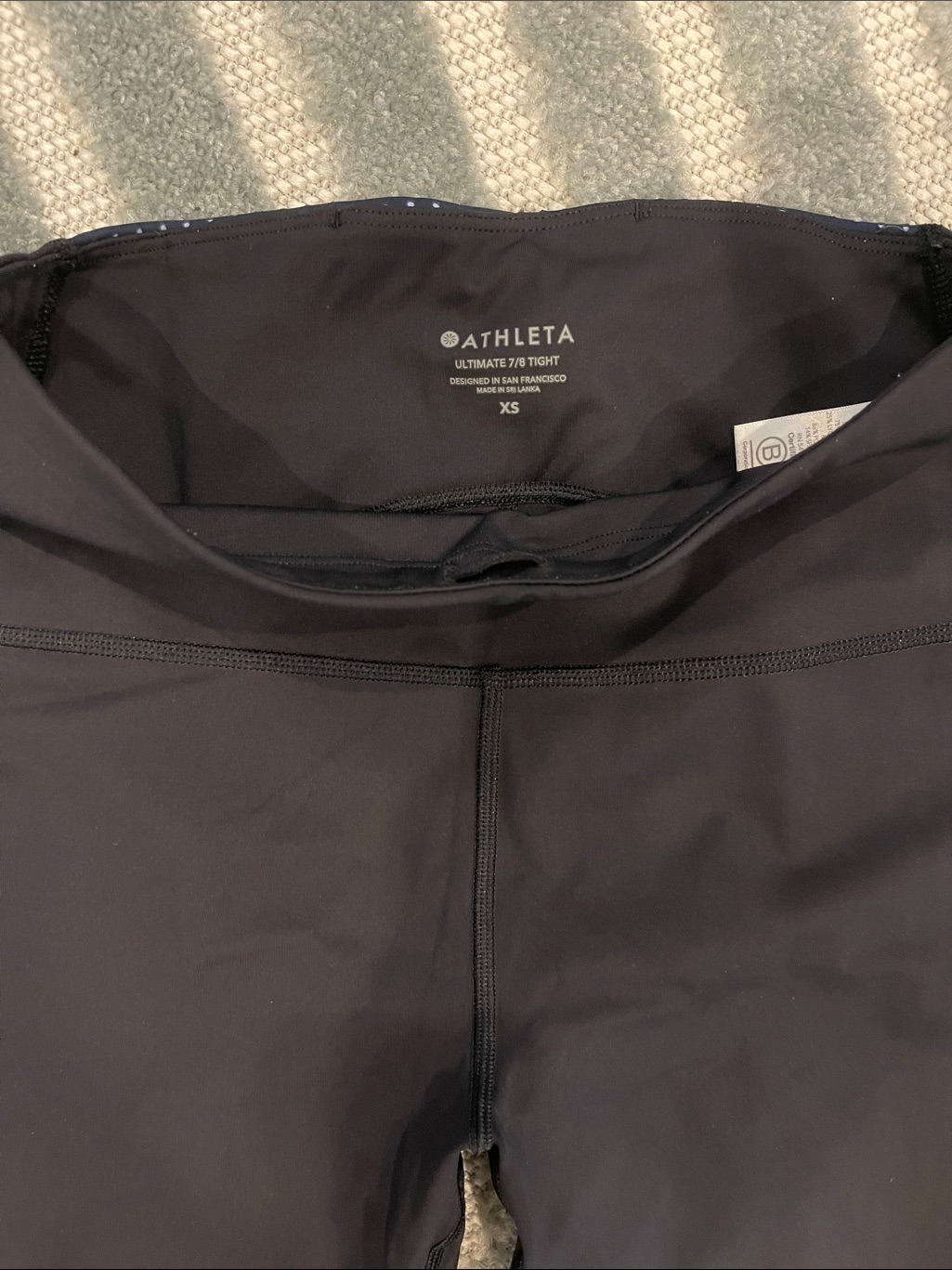 Athleta Black Ultimate 78 Tights  Xs Brand New